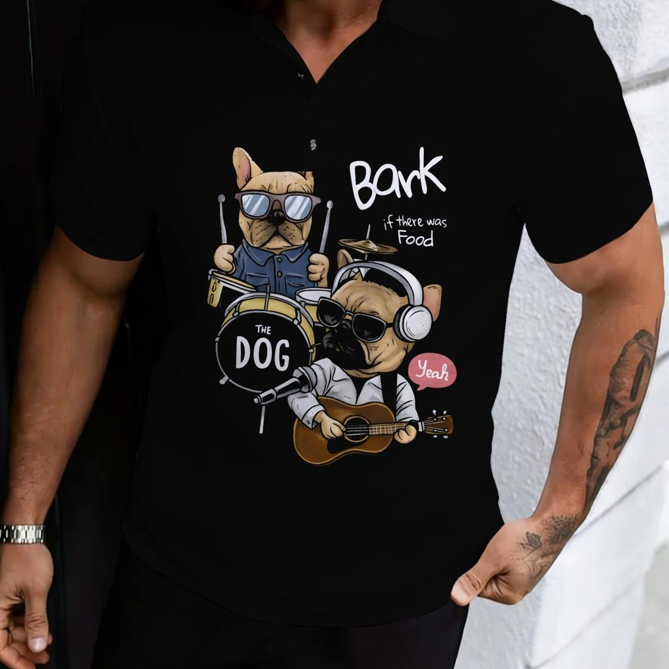Men Formal Wear Shirts - Męska koszulka polo casualowa czarna z