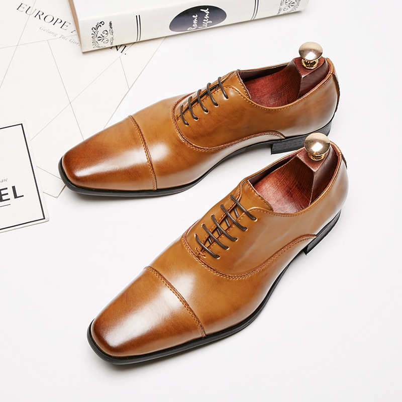 Men'S Luxury Formal Wear - Męskie buty wizytowe skórzane Oxford na