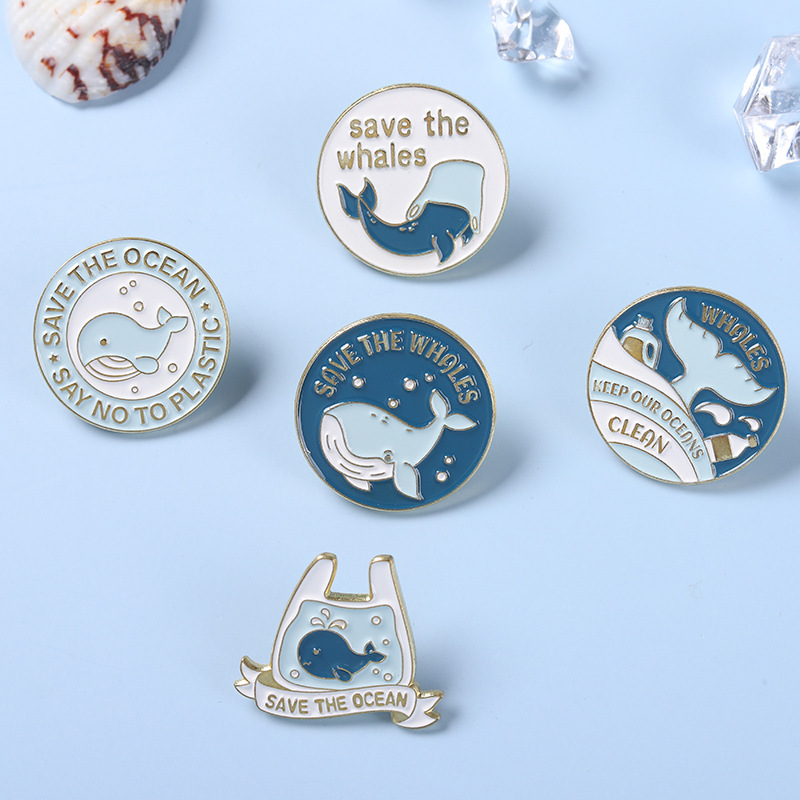 Tuxedo Lapel Pin - Urocze broszki w kształcie wielorybów z