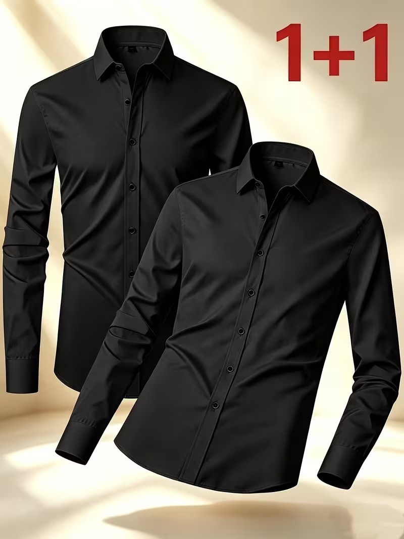 Men'S Semi Formal Office Wear - Koszula zapinana na guziki do noszenia