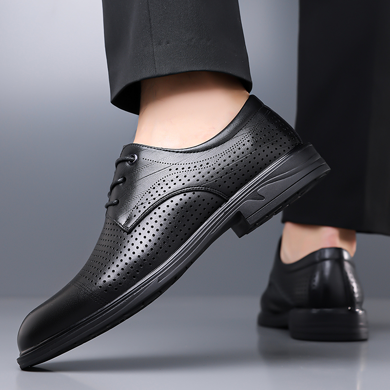 Letnie nowe skórzane buty męsk – Formal Men Office Wear Sandals recenzja i cena