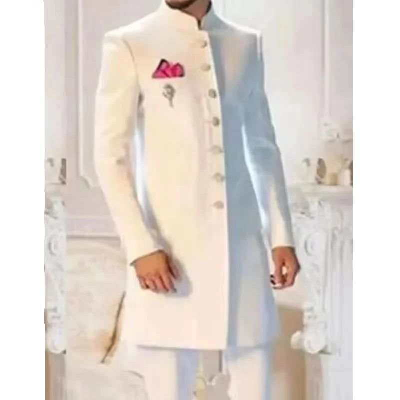 Nowy Klasyczny Biały Męski Gar – Men Formal Wear Indian recenzja i cena