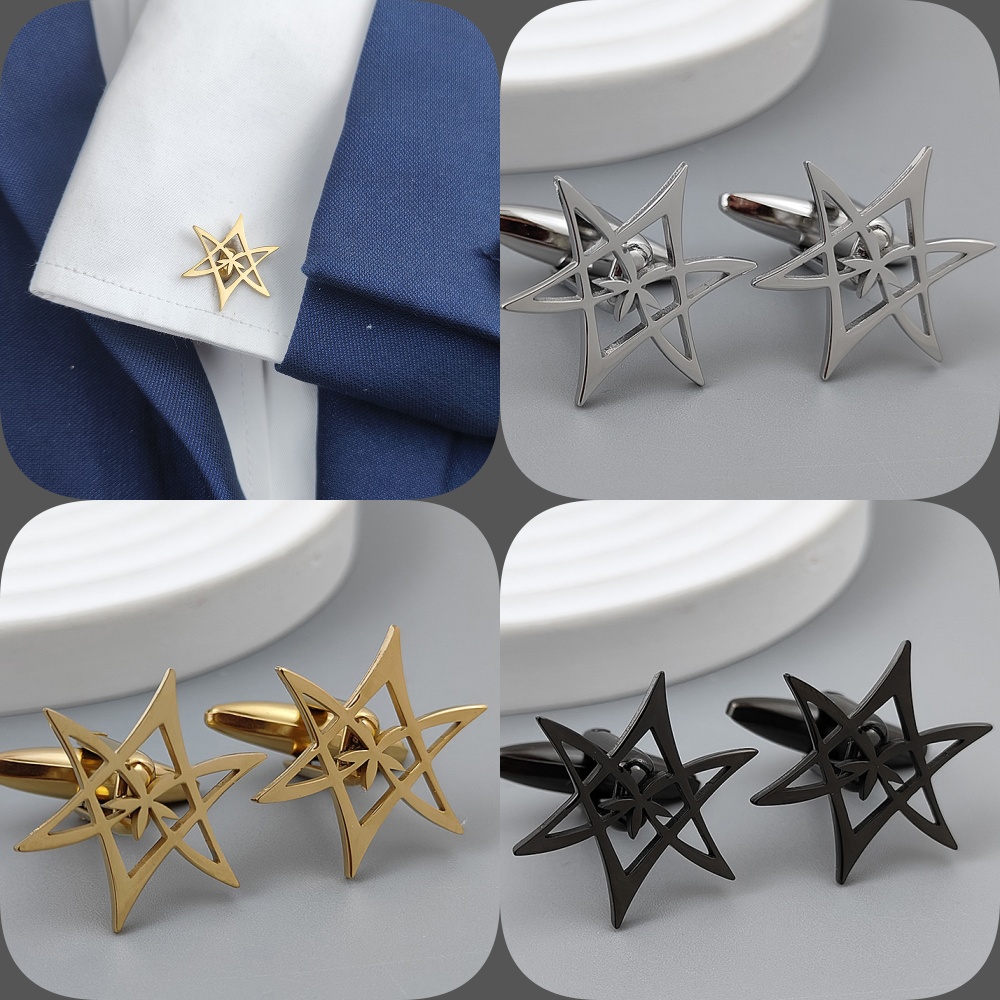 Sześciokątne, pozłacane spinki – Men'S Gothic Formal Wear recenzja i cena