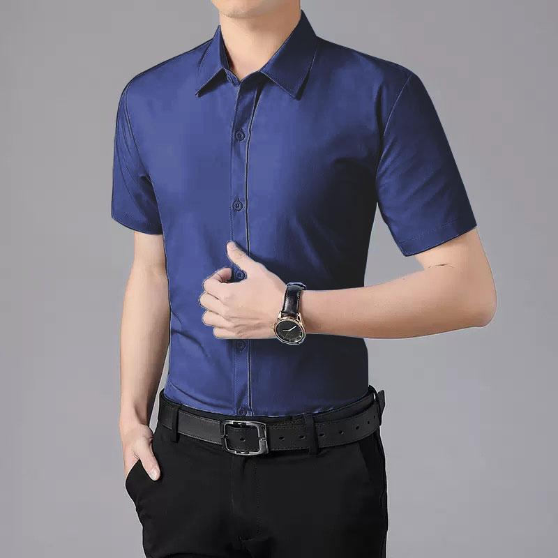 Letnia cienka biała koszula z  – Men Formal Wear Shirts recenzja i cena