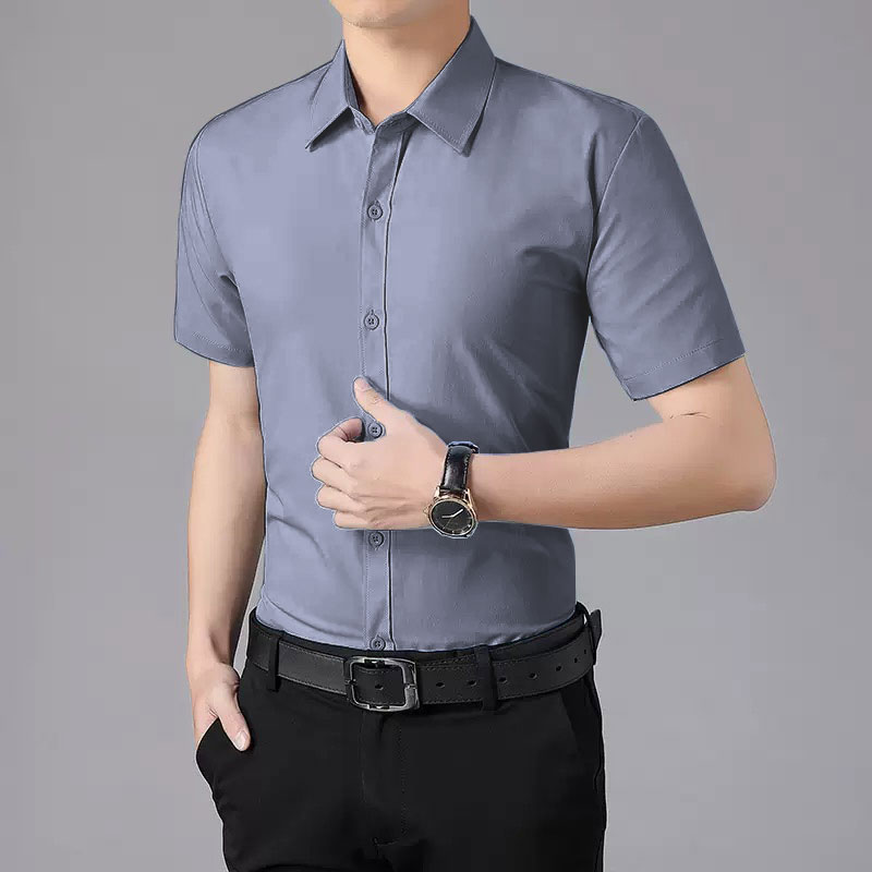 Letnia cienka biała koszula z  – Men Formal Wear Shirts recenzja i cena