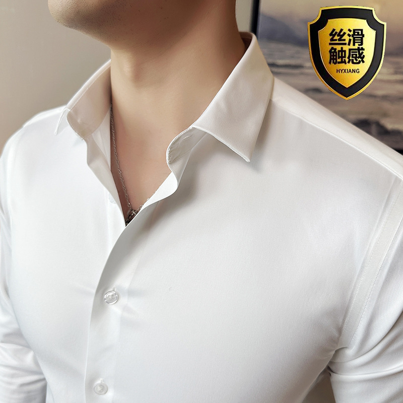 Jedwabna koszula na co dzień b – Men Formal Wear Shirts recenzja i cena