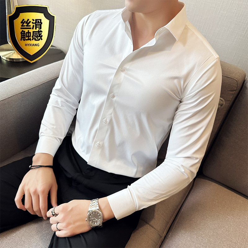 Jedwabna koszula na co dzień b – Men Formal Wear Shirts recenzja i cena