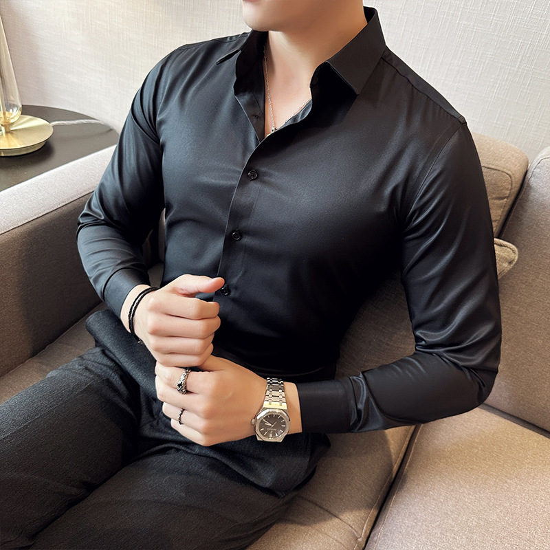 Jedwabna koszula na co dzień b – Men Formal Wear Shirts recenzja i cena